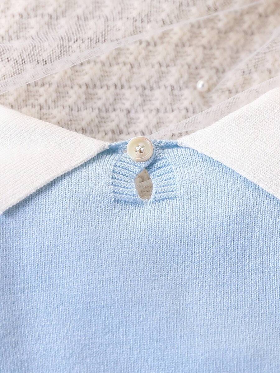 Souflis Souflis Babymeisjestrui, gebreide coltrui, lange mouwen jumpsuit met voetjes, comfortabel voor herfst/winter, handgemaakte strikdecoratie, elegant kabelontwerp, veelzijdig voor dagelijks gebruik, binnen, buiten, reizen, geel/lichtgeel