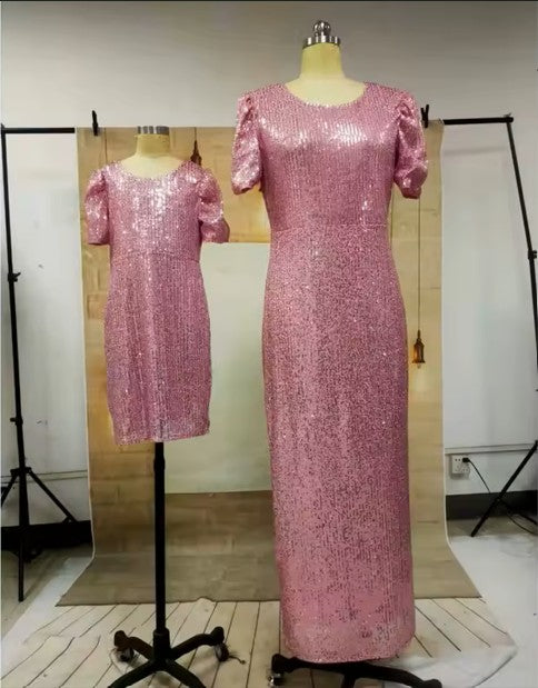Ziilo™  | Moeder & Dochter Glitterjurk |
