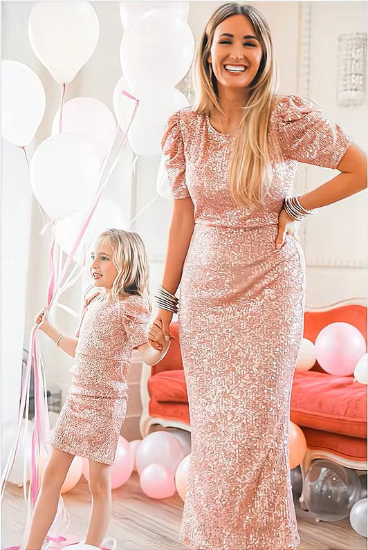 Ziilo™  | Moeder & Dochter Glitterjurk |